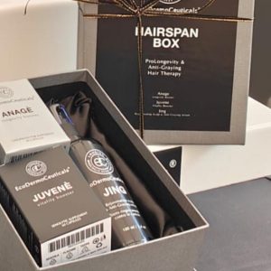 Hairspan Box Pro Longevity & Anti-Graying Hair Therapy (anage longevity booster – juvene vitality booster – jing rejuvenating scalp & anti – graying serum)